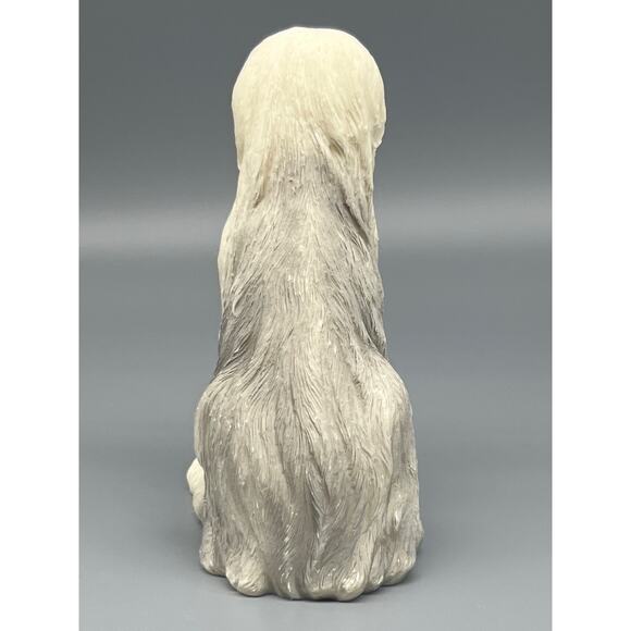 Vintage Made in Italy Seated Sheepdog Figuring Hand Painted Poodle Happy Doggie - Picture 7 of 11